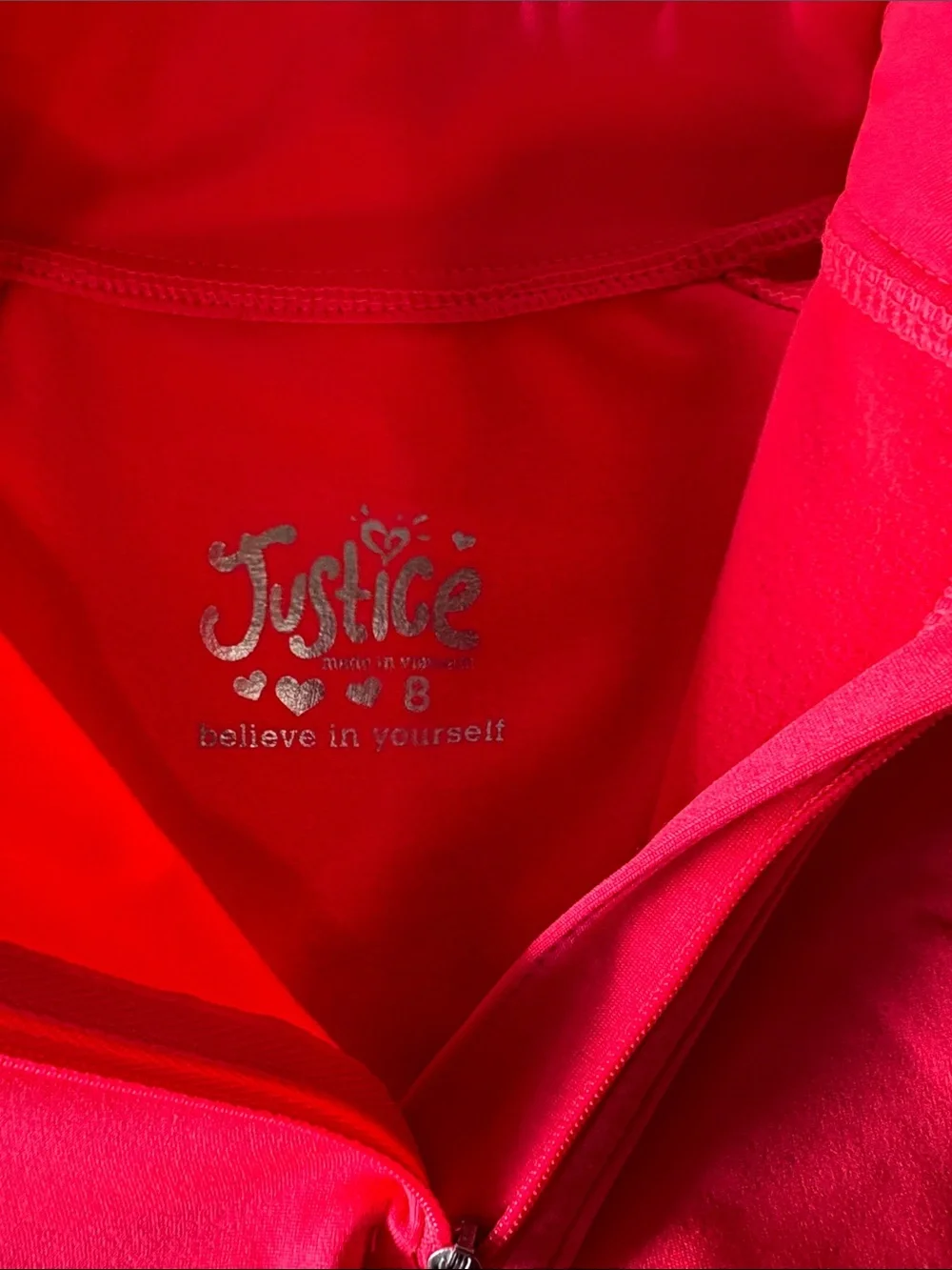 Justice Neon Pink Half-Zip Pullover